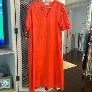 Harshman Dore midi dress in orange sz small
